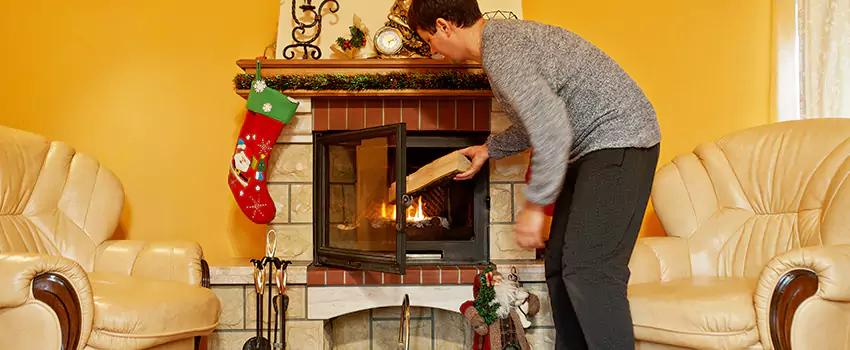 Rusted Metal Fireplace Restoration in Madison, Mississippi